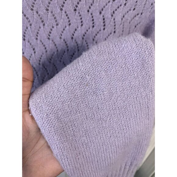 Twiggy Purple Angora Blend Wool Wrap Sweater Size Medium - Picture 9 of 9